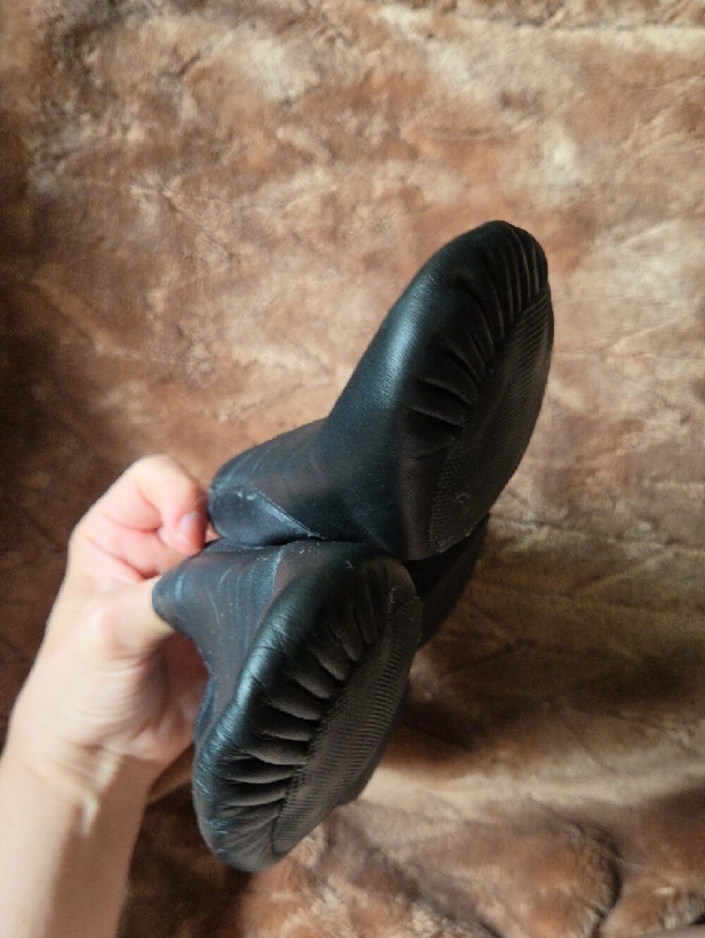 Capezio Leather Black Split-Sole Jazz/Character Dance Shoes - Picture 4 of 10